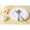 Christmas eco-friendly 6/7/8/9/10/11/12 inch white round ceramic christmas dinner plate cake plate for christmas